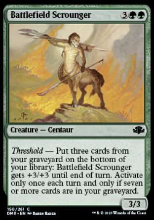 (150) Magic The Gathering Dominaria Remastered Single: Battlefield Scrounger  Common
