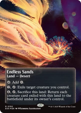 (150) Magic The Gathering Stellar Sights Single: Endless Sands (V.4)  Rare