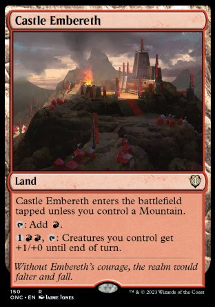 (150) Magic The Gathering Commander: Phyrexia: All Will Be One Single: Castle Embereth  Rare