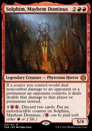 (150) Magic The Gathering Phyrexia: All Will Be One Single: Solphim, Mayhem Dominus Holo Mythic