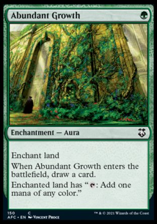 (150) Magic The Gathering Commander: Adventures in the Forgotten Realms Single: Abundant Growth  Common