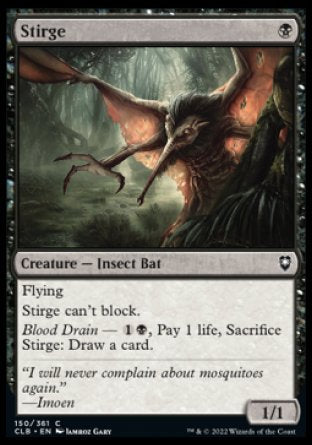 (150) Magic The Gathering Commander Legends: Battle for Baldur's Gate Single: Stirge  Common