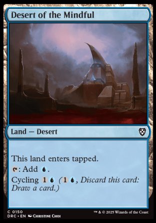 (150) Magic The Gathering Commander: Aetherdrift Single: Desert of the Mindful  Common
