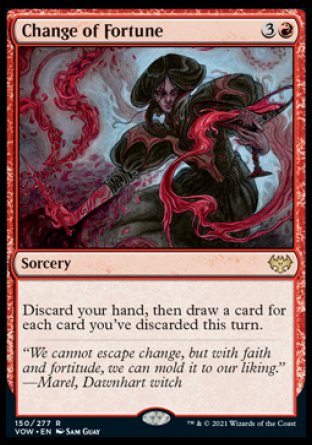(150) Magic The Gathering Innistrad: Crimson Vow Single: Change of Fortune  Rare