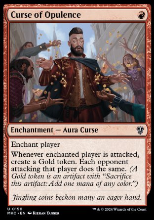 (150) Magic The Gathering Commander: Murders at Karlov Manor Single: Curse of Opulence  Uncommon
