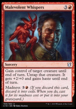 (150) Magic The Gathering Commander 2019 Single: Malevolent Whispers  Uncommon
