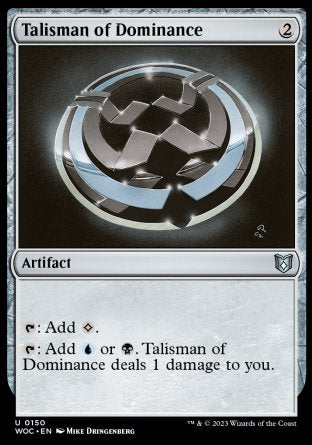 (150) Magic The Gathering Commander: Wilds of Eldraine Single: Talisman of Dominance  Uncommon