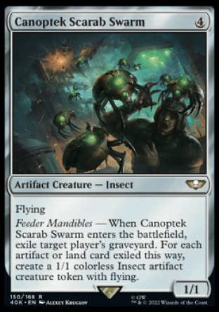 (150) Magic The Gathering Universes Beyond: Warhammer 40000 Single: Canoptek Scarab Swarm  Rare