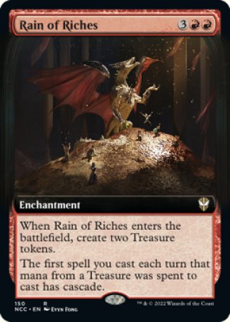 (150) Magic The Gathering Commander: Streets of New Capenna: Extras Single: Rain of Riches  Rare