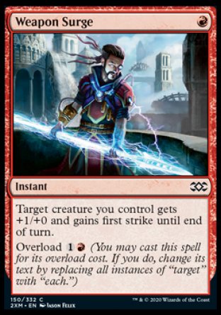 (150/332) Magic The Gathering Double Masters Single: Weapon Surge  Common