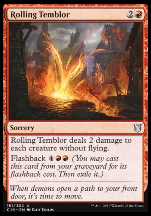 (151) Magic The Gathering Commander 2019 Single: Rolling Temblor  Uncommon