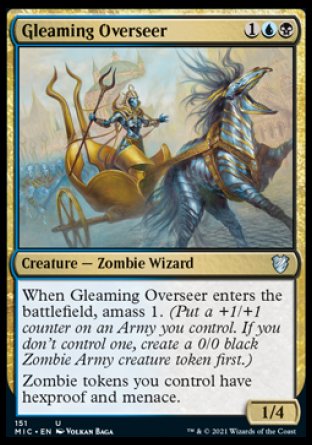 (151) Magic The Gathering Commander: Innistrad: Midnight Hunt Single: Gleaming Overseer  Uncommon