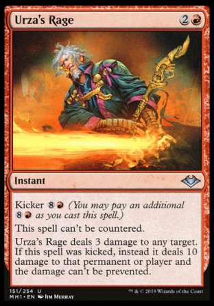 (151/254) Magic The Gathering Modern Horizons Single: Urza's Rage Holo Uncommon