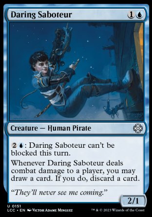 (151) Magic The Gathering Commander: The Lost Caverns of Ixalan Single: Daring Saboteur  Uncommon
