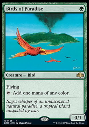 (151) Magic The Gathering Dominaria Remastered Single: Birds of Paradise  Rare