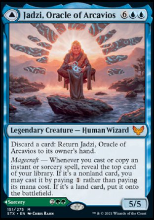 (151) Magic The Gathering Strixhaven: School of Mages Single: Jadzi, Oracle of Arcavios // Journey to the Oracle  Mythic