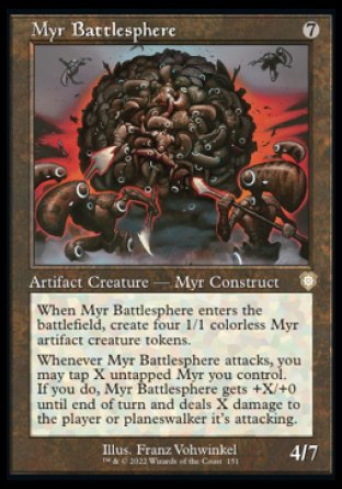 (151) Magic The Gathering Commander: The Brothers' War Single: Myr Battlesphere  Rare