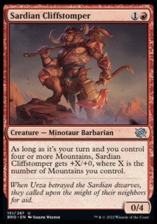 (151) Magic The Gathering The Brothers' War Single: Sardian Cliffstomper  Uncommon