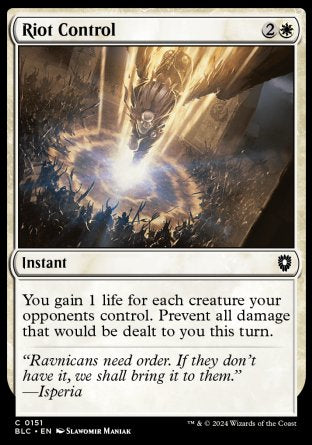 (151) Magic The Gathering Commander: Bloomburrow Single: Riot Control  Common