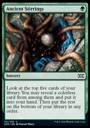 (151/332) Magic The Gathering Double Masters Single: Ancient Stirrings  Common