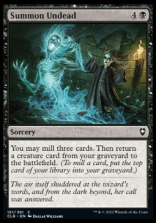 (151) Magic The Gathering Commander Legends: Battle for Baldur's Gate Single: Summon Undead  Common