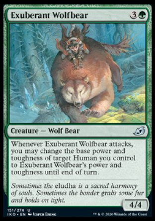 (151/274) Magic The Gathering Ikoria: Lair of Behemoths Single: Exuberant Wolfbear  Uncommon