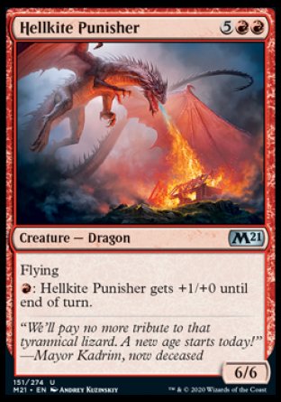 (151) Magic The Gathering Core 2021 Single: Hellkite Punisher Holo Uncommon