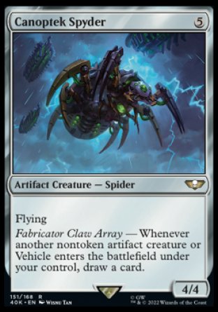 (151) Magic The Gathering Universes Beyond: Warhammer 40000 Single: Canoptek Spyder Holo Rare