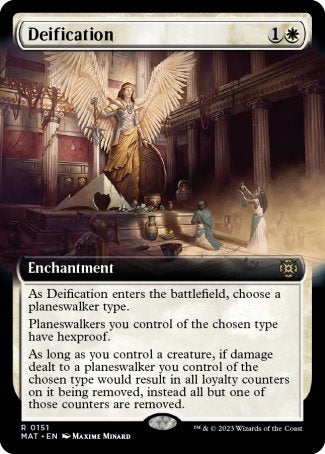 (151) Magic The Gathering March of the Machine: The Aftermath: Extras Single: Deification (V.3)  Rare