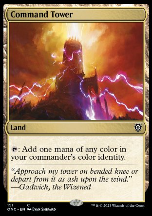 (151) Magic The Gathering Commander: Phyrexia: All Will Be One Single: Command Tower  Common