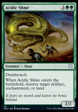 (151) Magic The Gathering Commander: Adventures in the Forgotten Realms Single: Acidic Slime  Uncommon