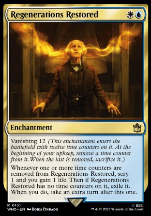 (151) Magic The Gathering Universes Beyond: Doctor Who Single: Regenerations Restored  Rare