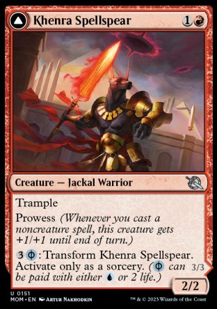 (151) Magic The Gathering March of the Machine Single: Khenra Spellspear // Gitaxian Spellstalker  Uncommon