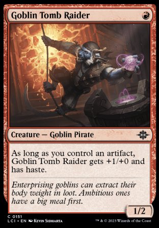 (151) Magic The Gathering The Lost Caverns of Ixalan Single: Goblin Tomb Raider Holo Common