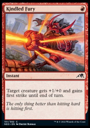 (151) Magic The Gathering Kamigawa: Neon Dynasty Single: Kindled Fury  Common
