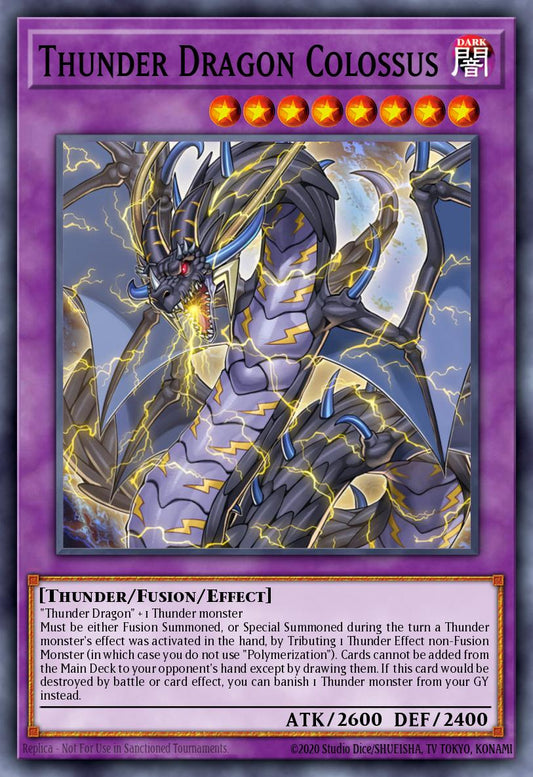 (183) YuGiOh TCG MP19: 2019 Gold Sarcophagus Tin Mega Pack Single: Thunder Dragon Colossus  Ultra Rare