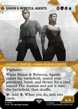 (152) Magic The Gathering Universes Beyond: Assassin's Creed: Extras Single: Shaun & Rebecca, Agents (V.1)  Rare