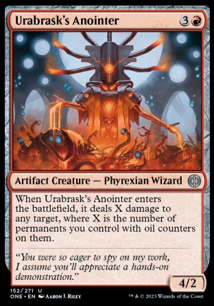 (152) Magic The Gathering Phyrexia: All Will Be One Single: Urabrask's Anointer Holo Uncommon