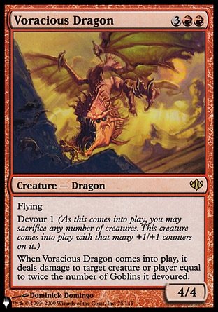 (075) Magic The Gathering The List Single: Voracious Dragon  Rare
