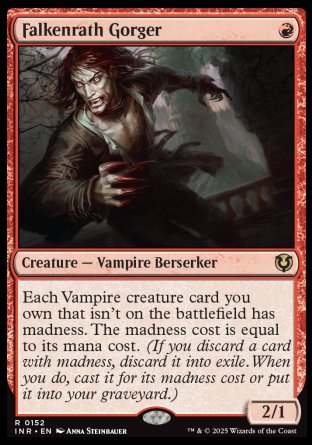 (152) Magic The Gathering Innistrad Remastered Single: Falkenrath Gorger  Rare