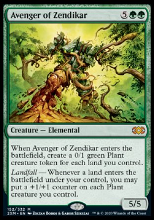 (152/332) Magic The Gathering Double Masters Single: Avenger of Zendikar Holo Mythic