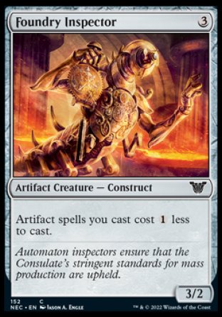 (152) Magic The Gathering Commander: Kamigawa: Neon Dynasty Single: Foundry Inspector Holo Common