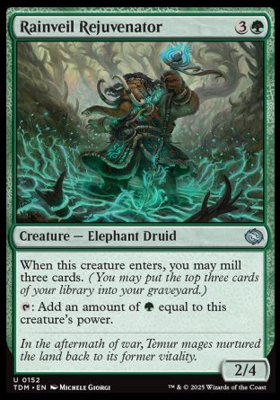 (152) Magic The Gathering Tarkir: Dragonstorm Single: Rainveil Rejuvenator  Uncommon