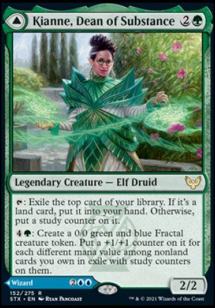(152) Magic The Gathering Strixhaven: School of Mages Single: Kianne, Dean of Substance // Imbraham, Dean of Theory Holo Rare
