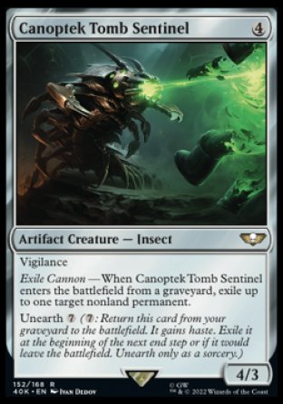 (152) Magic The Gathering Universes Beyond: Warhammer 40000 Single: Canoptek Tomb Sentinel Holo Rare
