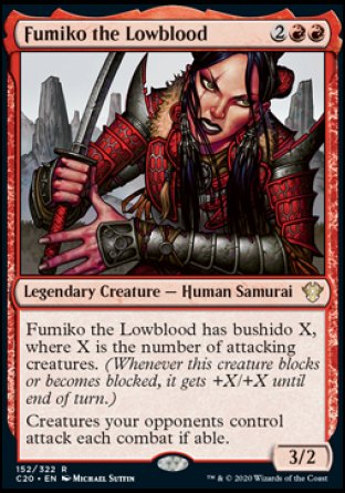 (152/322) Magic The Gathering Commander: Ikoria Single: Fumiko the Lowblood  Rare
