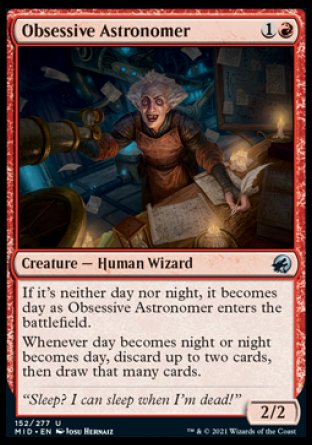 (152) Magic The Gathering Innistrad: Midnight Hunt Single: Obsessive Astronomer  Uncommon