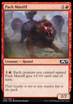 (152/280) Magic The Gathering Core 2020 Single: Pack Mastiff  Common