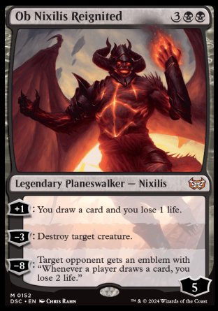 (152) Magic The Gathering Commander: Duskmourn: House of Horror Single: Ob Nixilis Reignited  Mythic