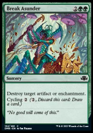 (152) Magic The Gathering Dominaria Remastered Single: Break Asunder Holo Common